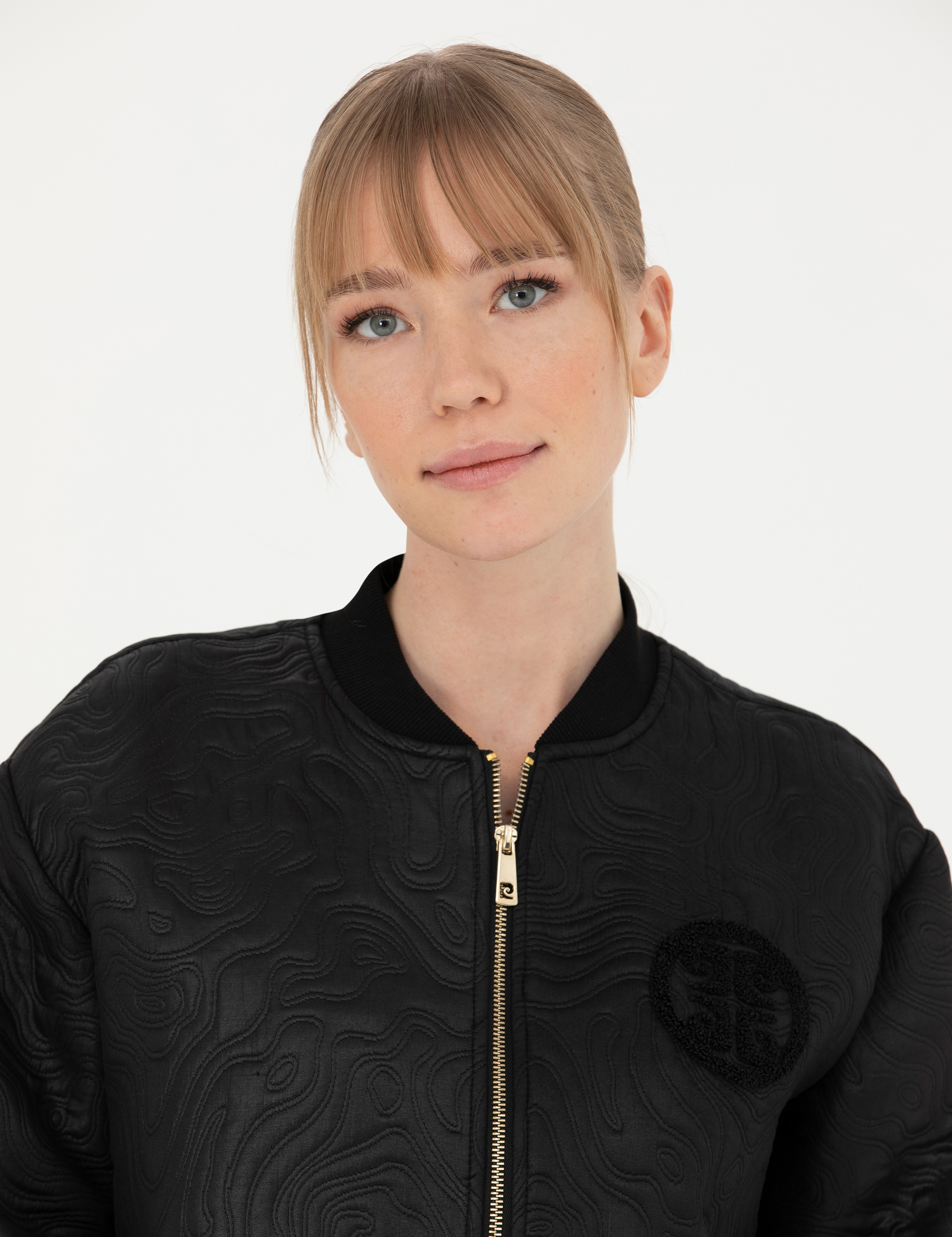 Siyah Crop Top Ceket - Image 2