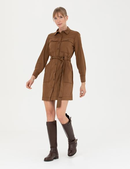Camel Regular Fit Dokuma Elbise - 50272955001