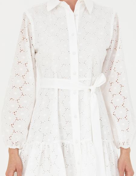 Ekru A Kesim Dokuma Elbise - 50267577011