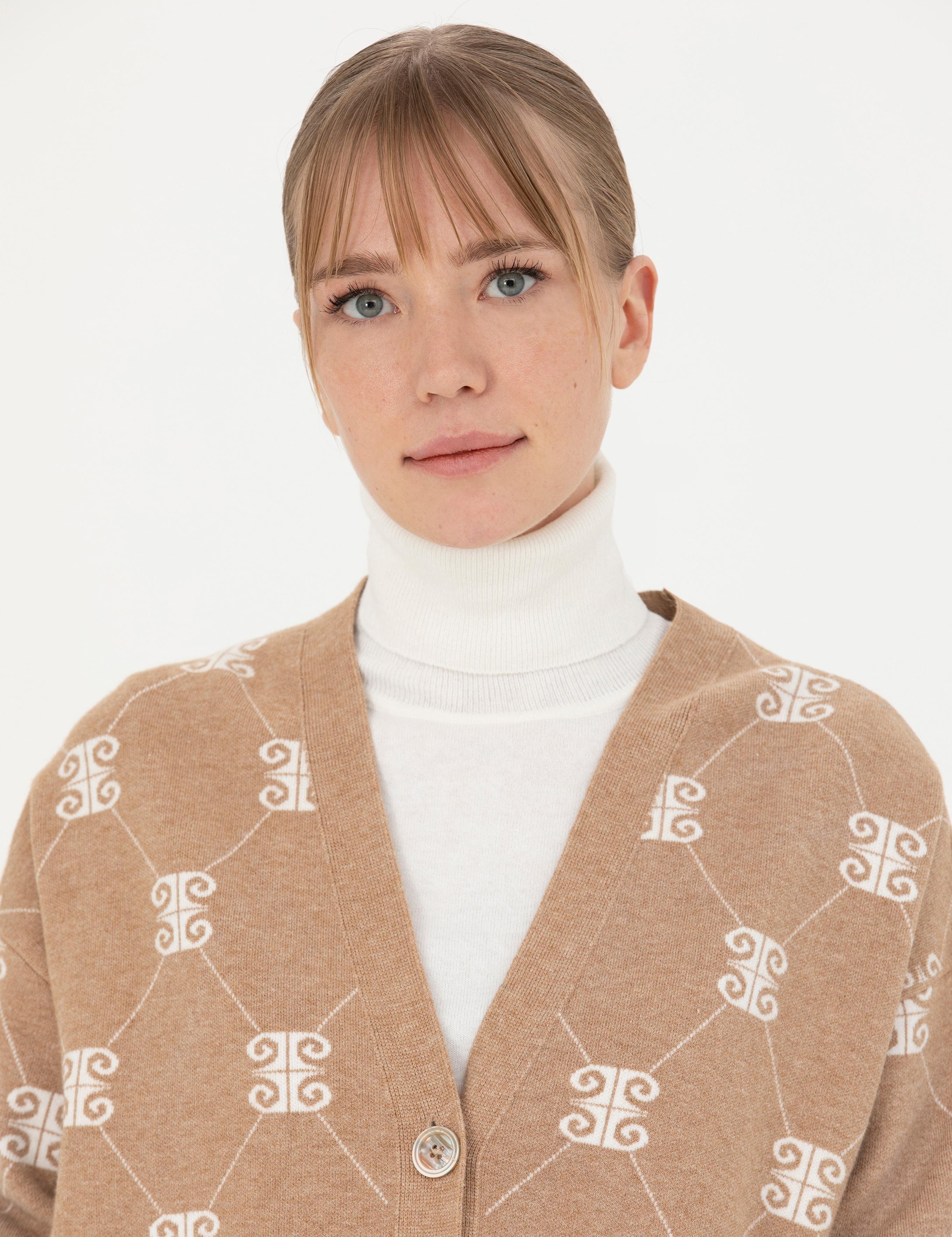 Bej Oversize Triko Hırka