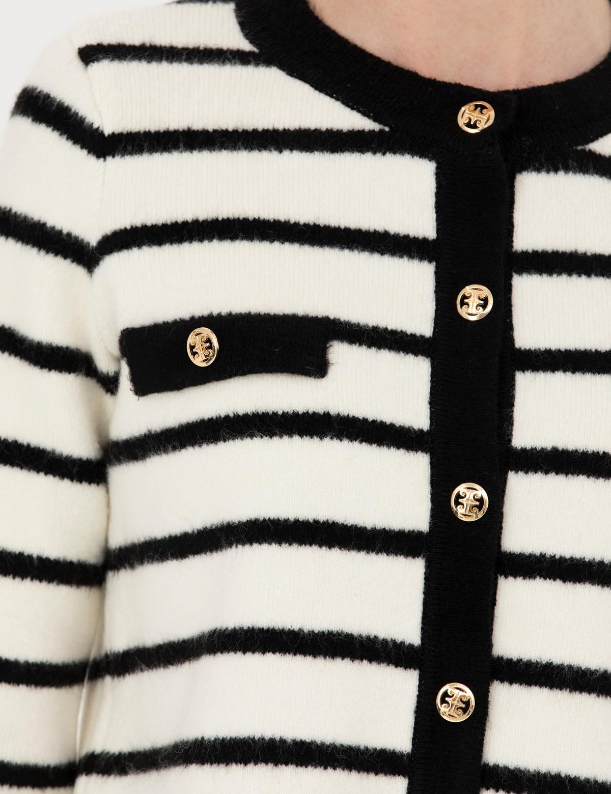 Ekru Crop Top Triko Hırka - 50280226004