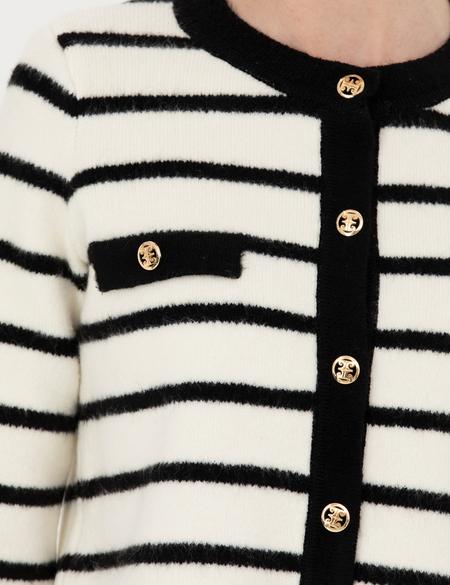 Ekru Crop Top Triko Hırka - 50280226004