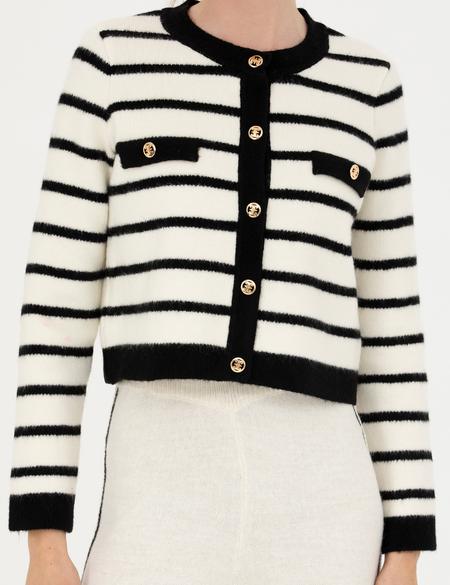 Ekru Crop Top Triko Hırka - 50280226004