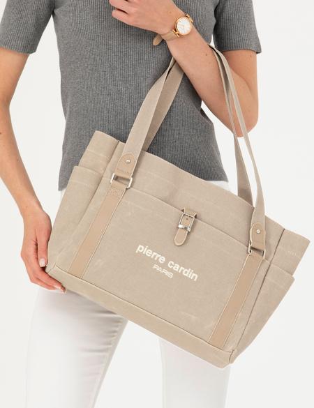 Bej Kanvas Kol Çantası - 50290190002