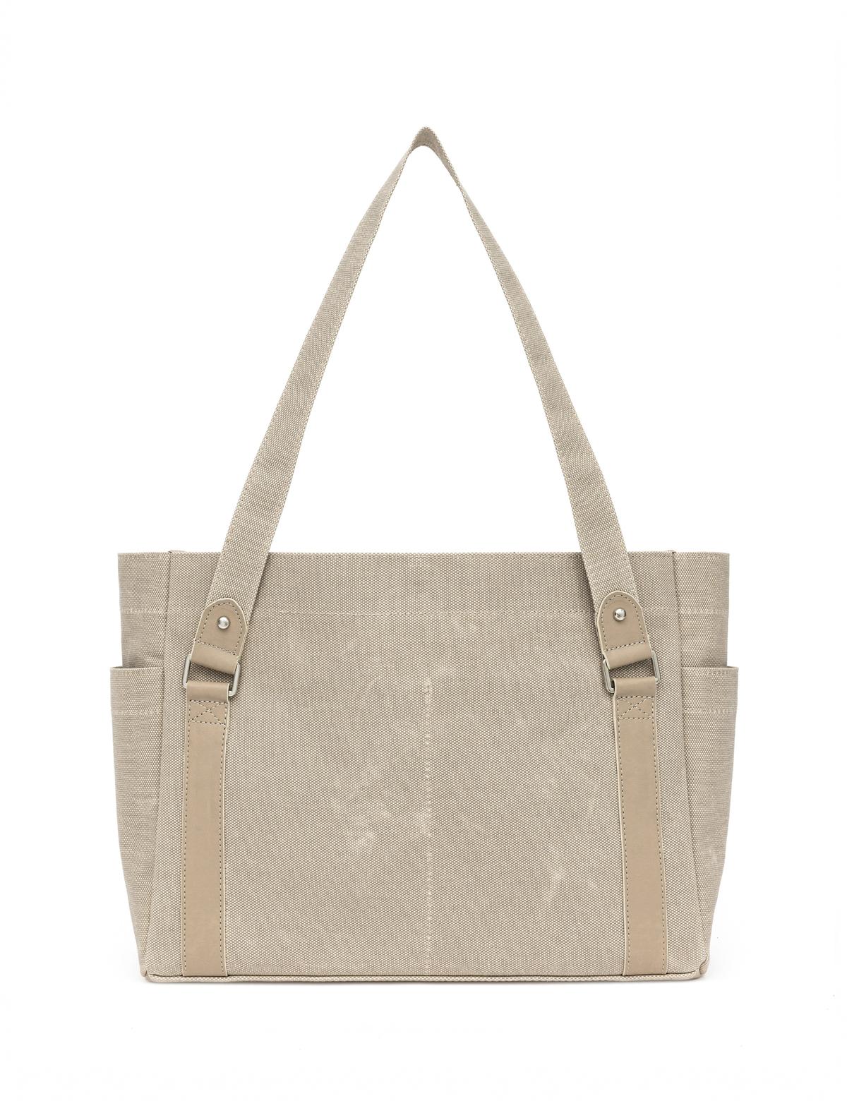Bej Kanvas Kol Çantası - 50290190002