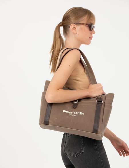 Kahverengi Kanvas Kol Çantası - 50290190003