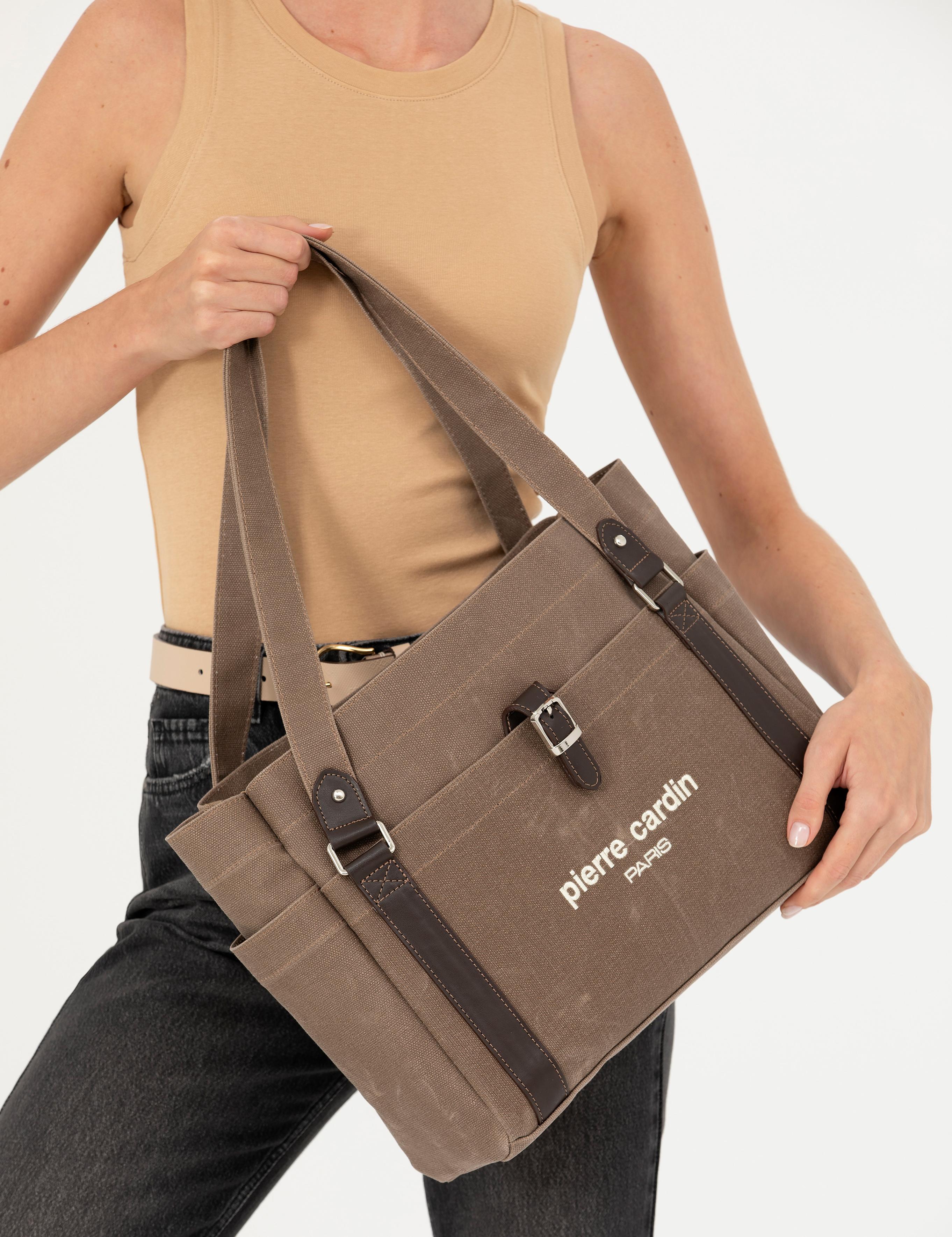 Kahverengi Kanvas Kol Çantası