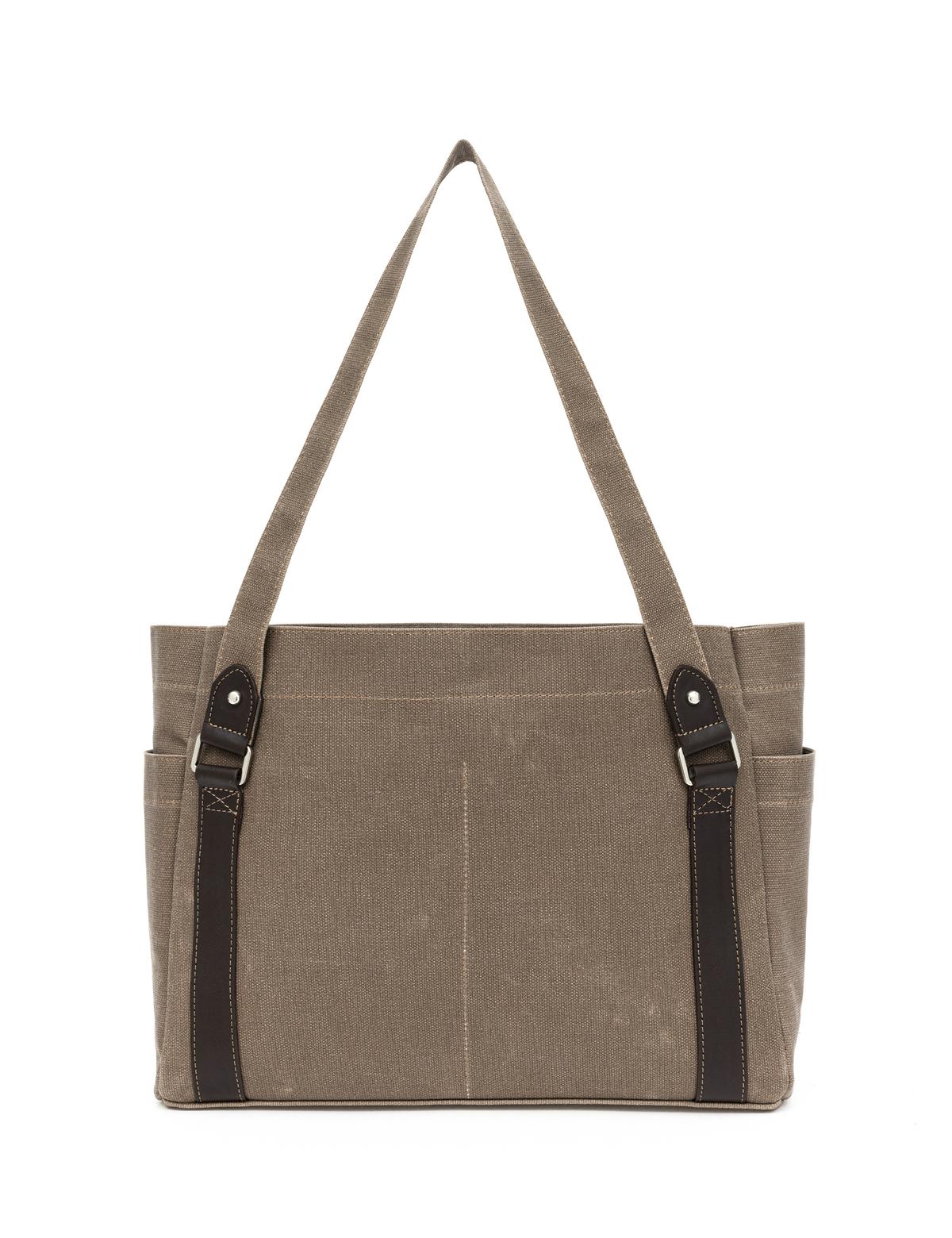 Kahverengi Kanvas Kol Çantası - 50290190003