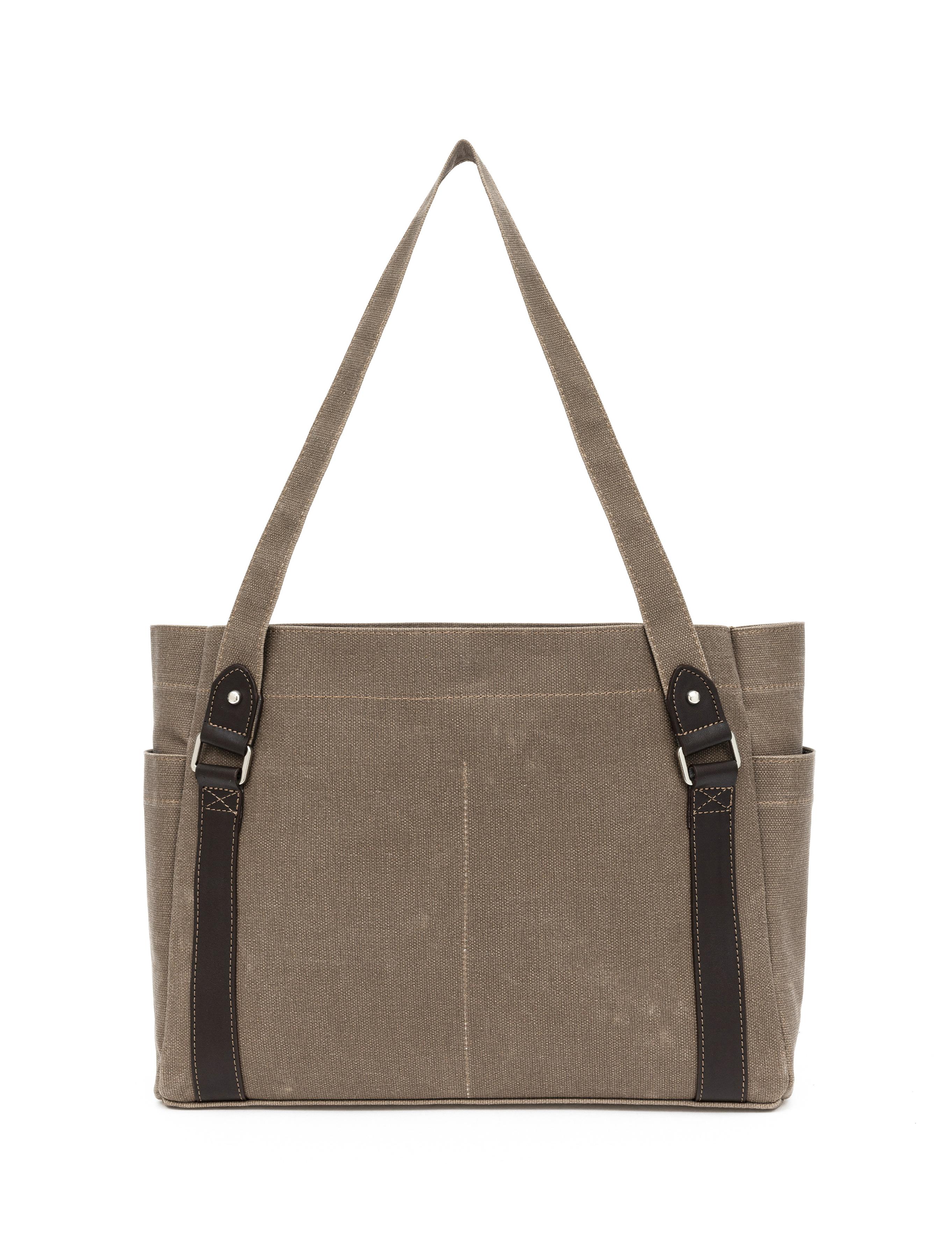 Kahverengi Kanvas Kol Çantası