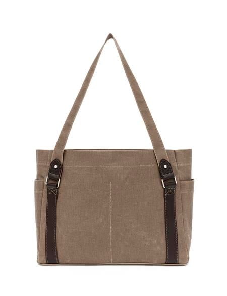 Kahverengi Kanvas Kol Çantası - 50290190003