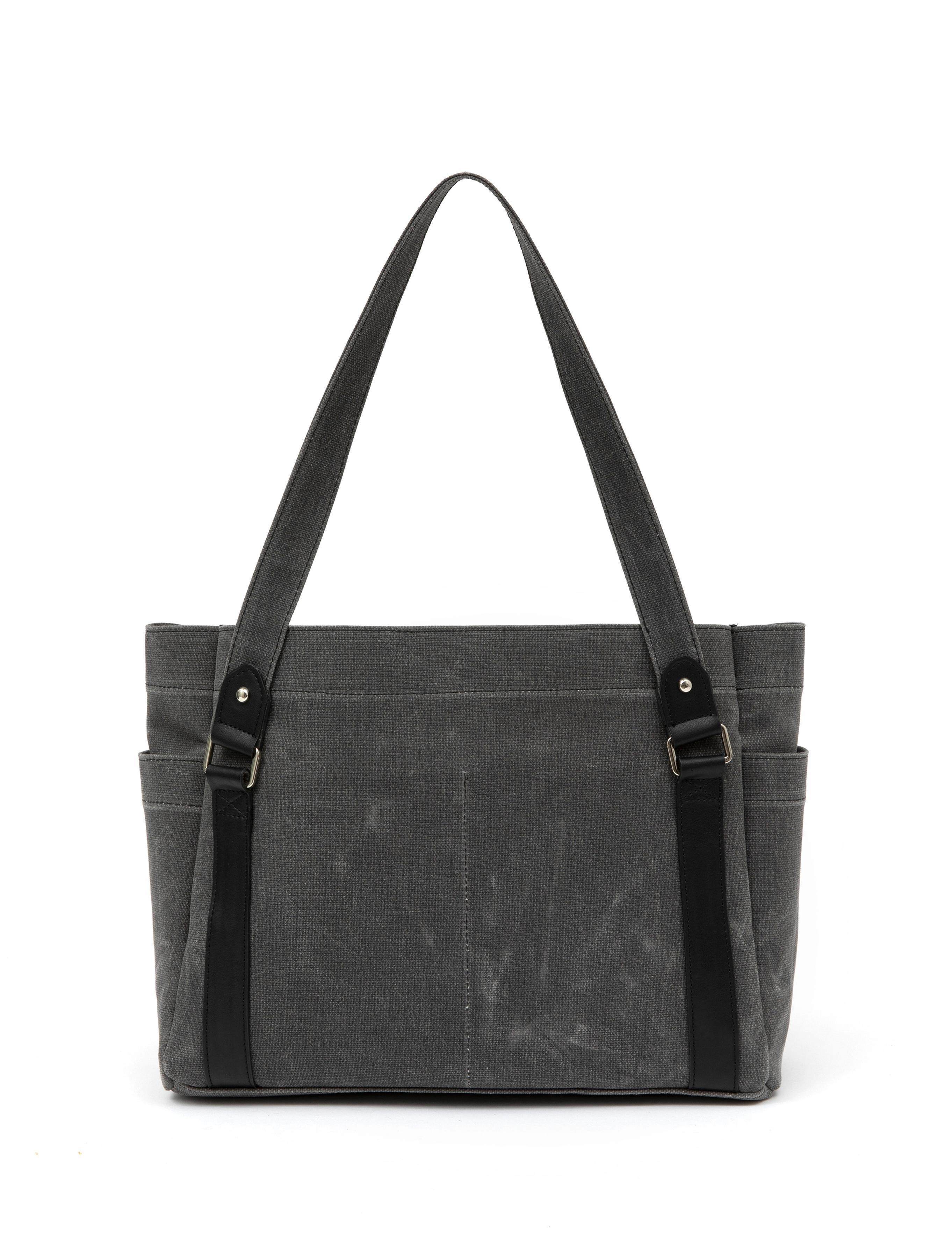 Siyah Kanvas Kol Çantası