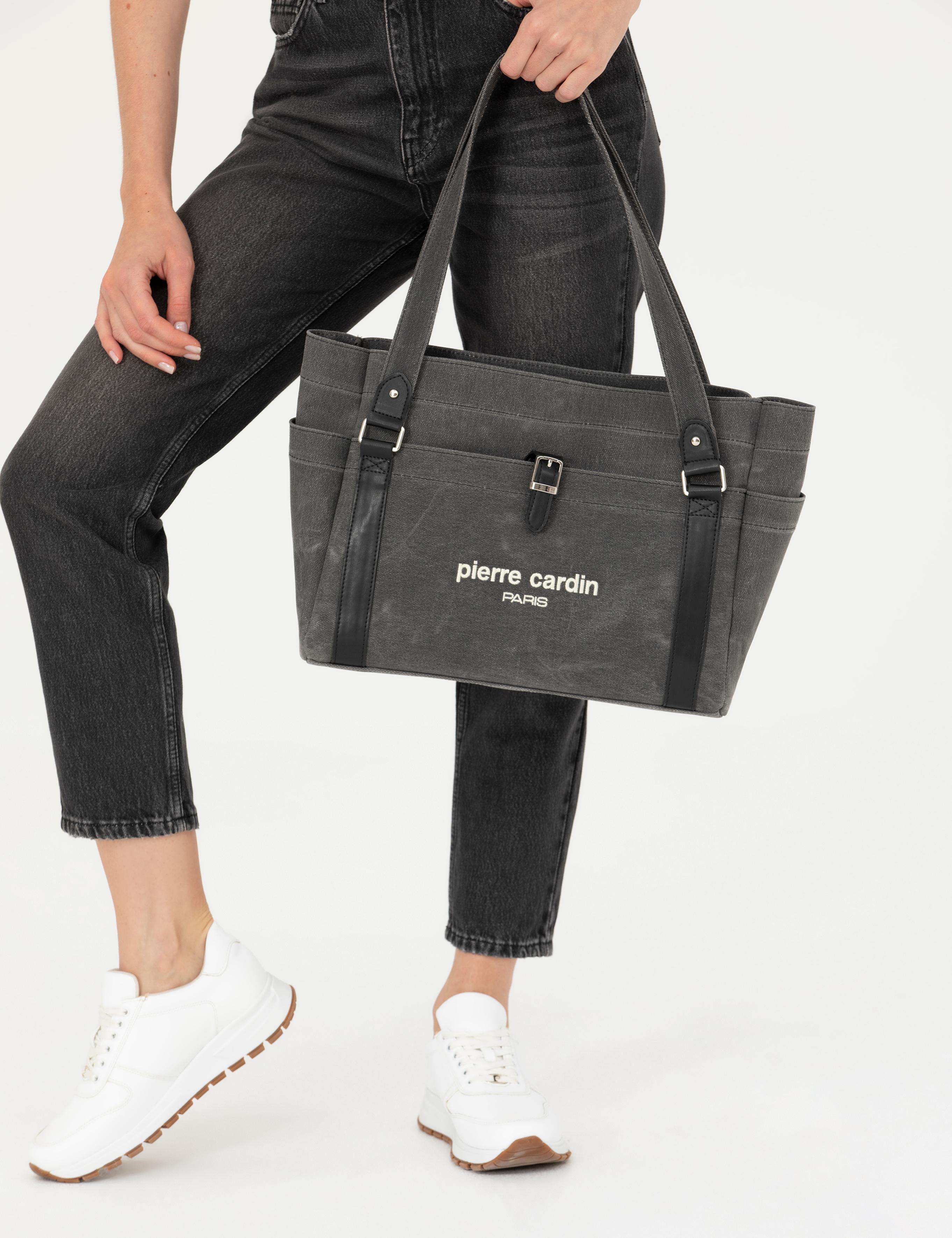 Siyah Kanvas Kol Çantası