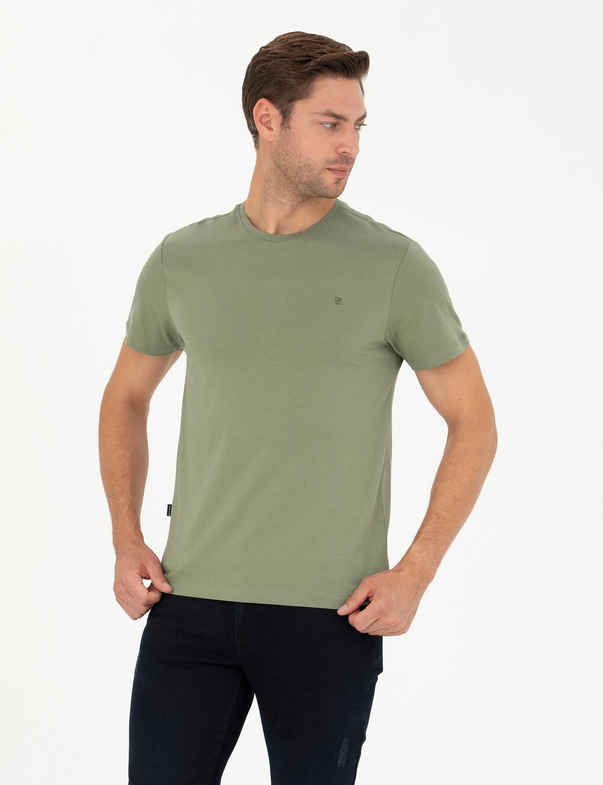 Haki Slim Fit Basic Tişört