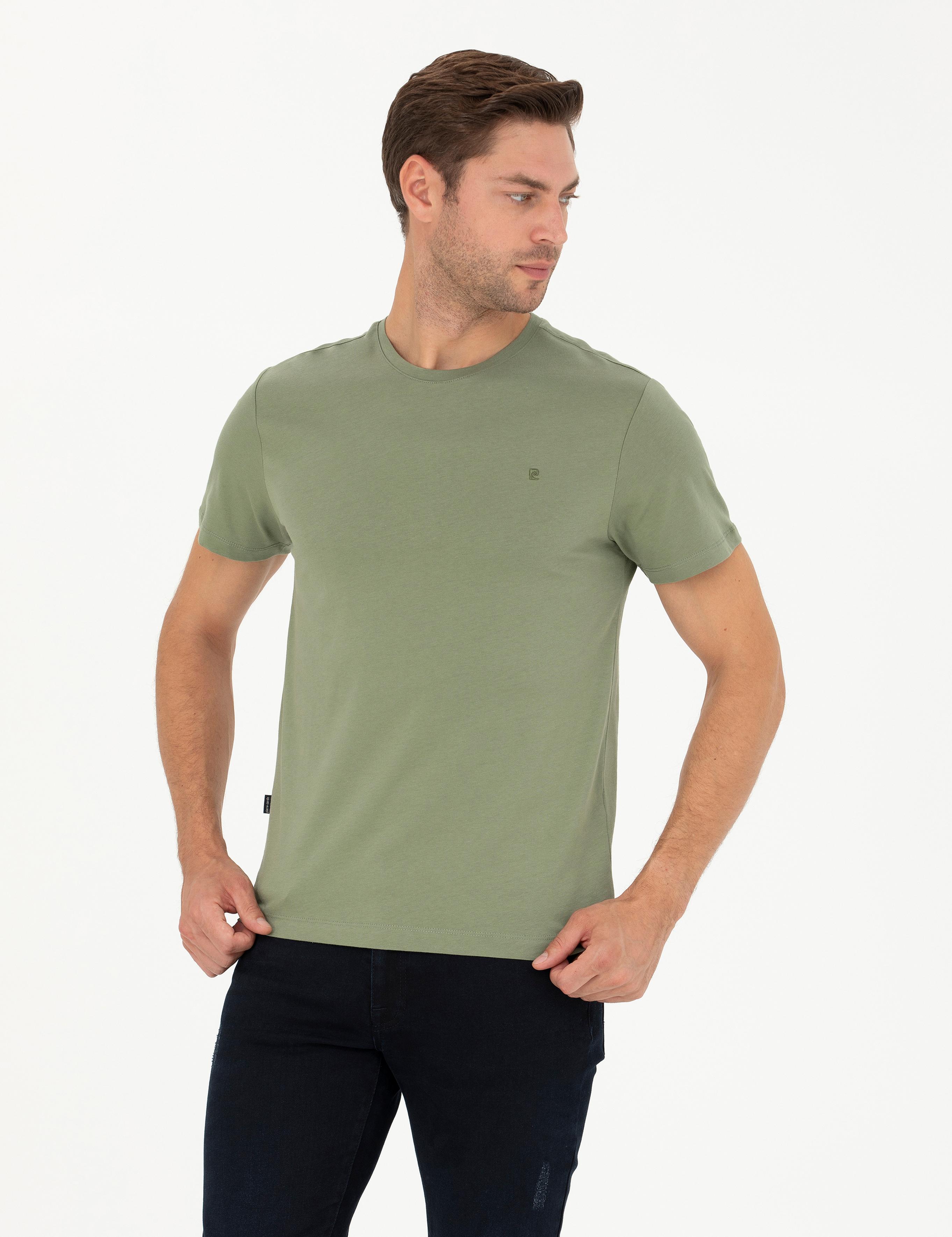 Haki Slim Fit Basic Tişört
