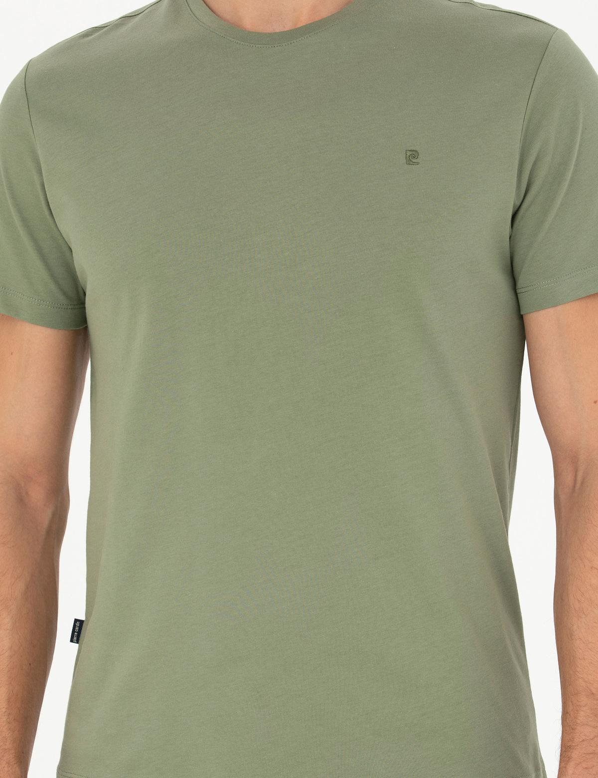 Haki Slim Fit Basic Tişört - 50289335026