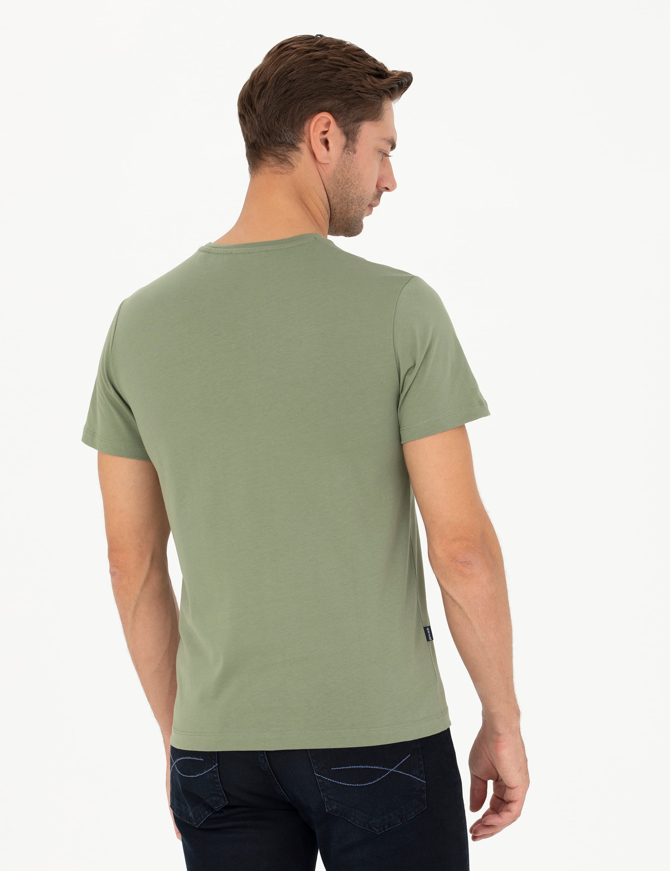 Haki Slim Fit Basic Tişört