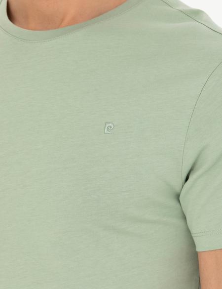 Yeşil Slim Fit Basic Tişört - 50289335038