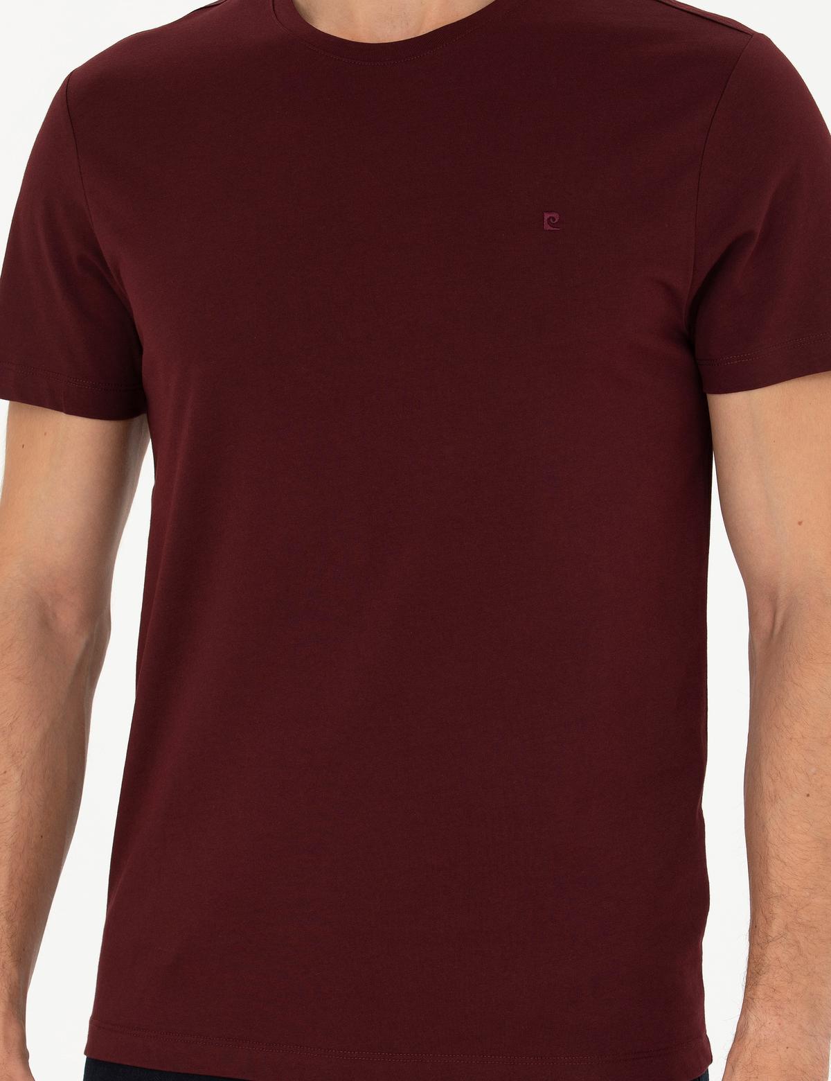 Bordo Slim Fit Basic Tişört - 50289335086