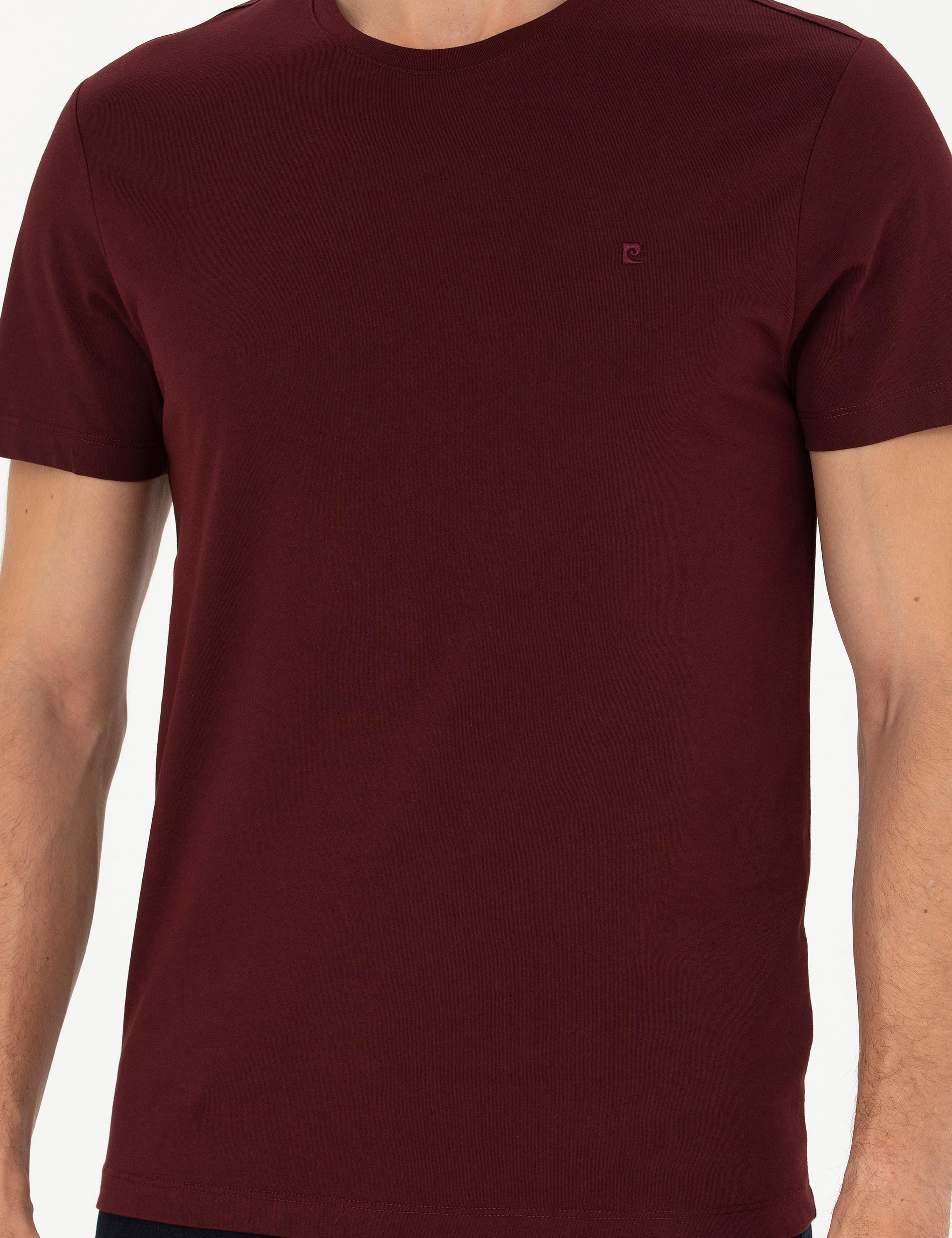 Bordo Slim Fit Basic Tişört