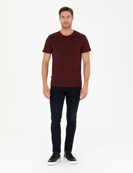 Bordo Slim Fit Basic Tişört - 50289335086