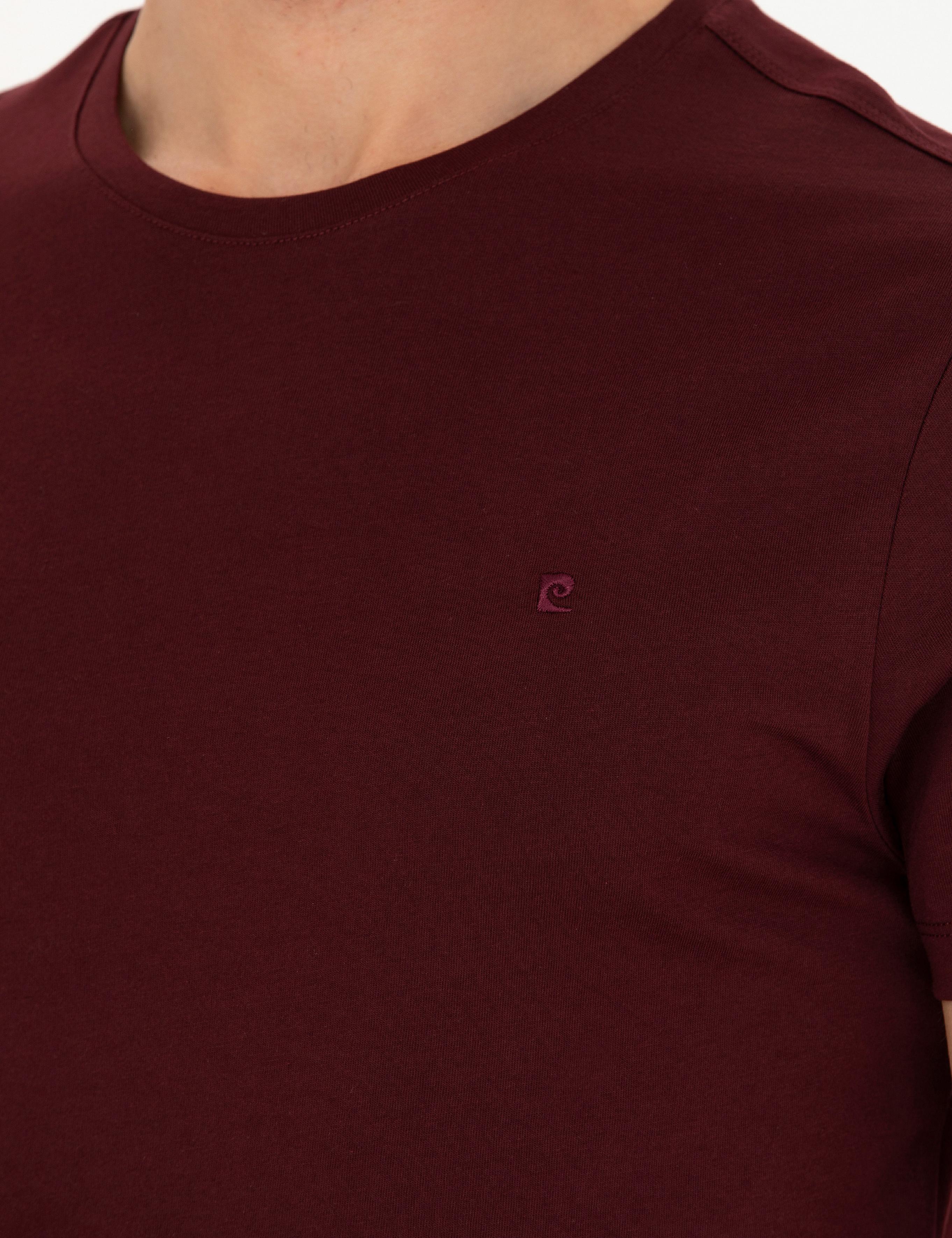 Bordo Slim Fit Basic Tişört
