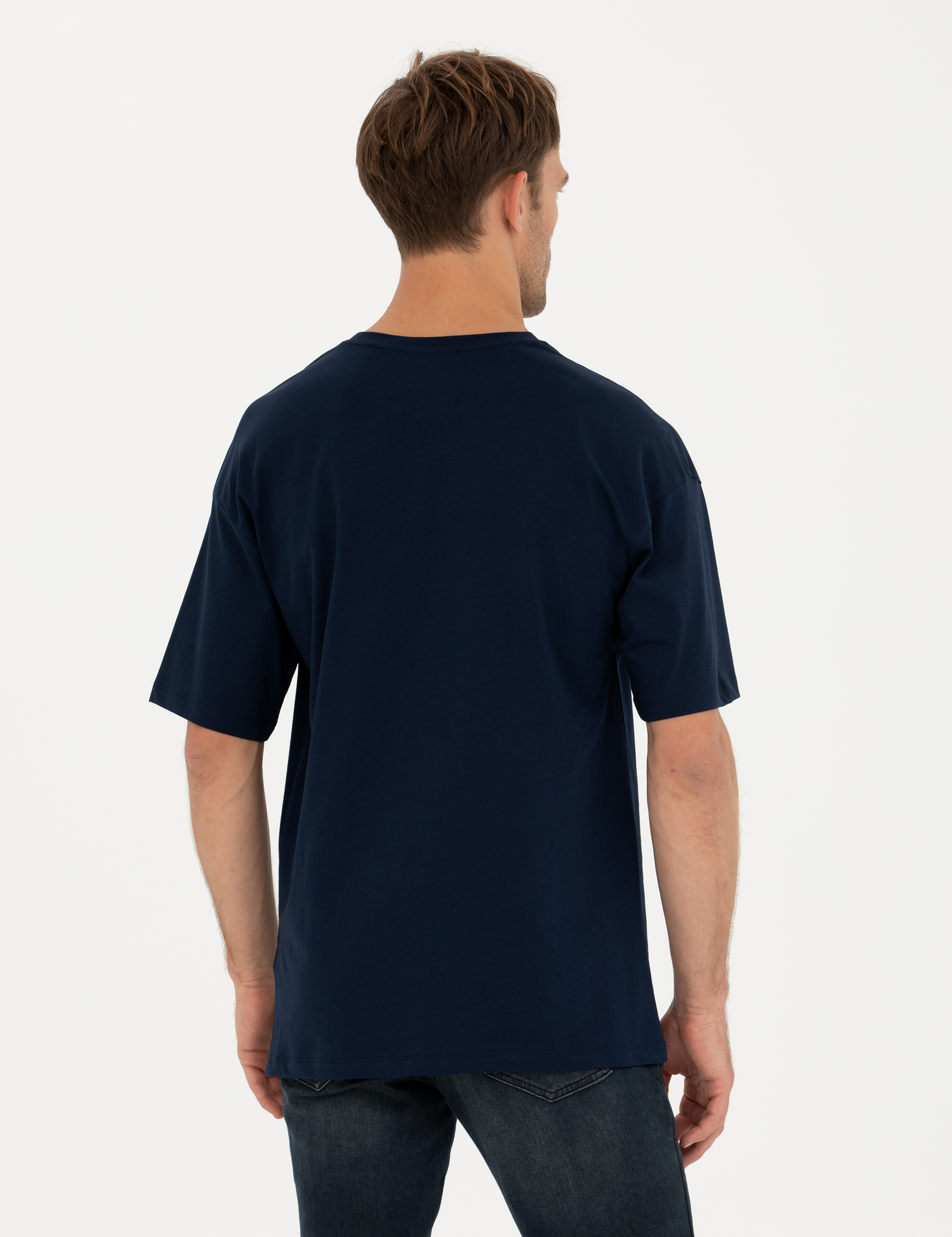 Lacivert Comfort Fit Tişört - Image 5