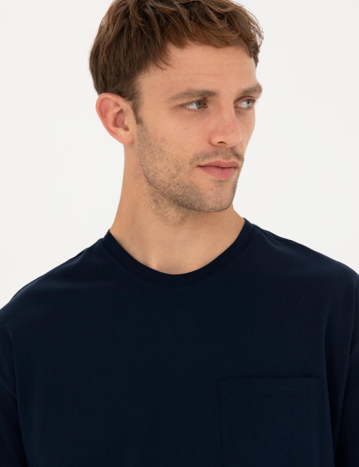 Lacivert Comfort Fit Tişört - 50289362019