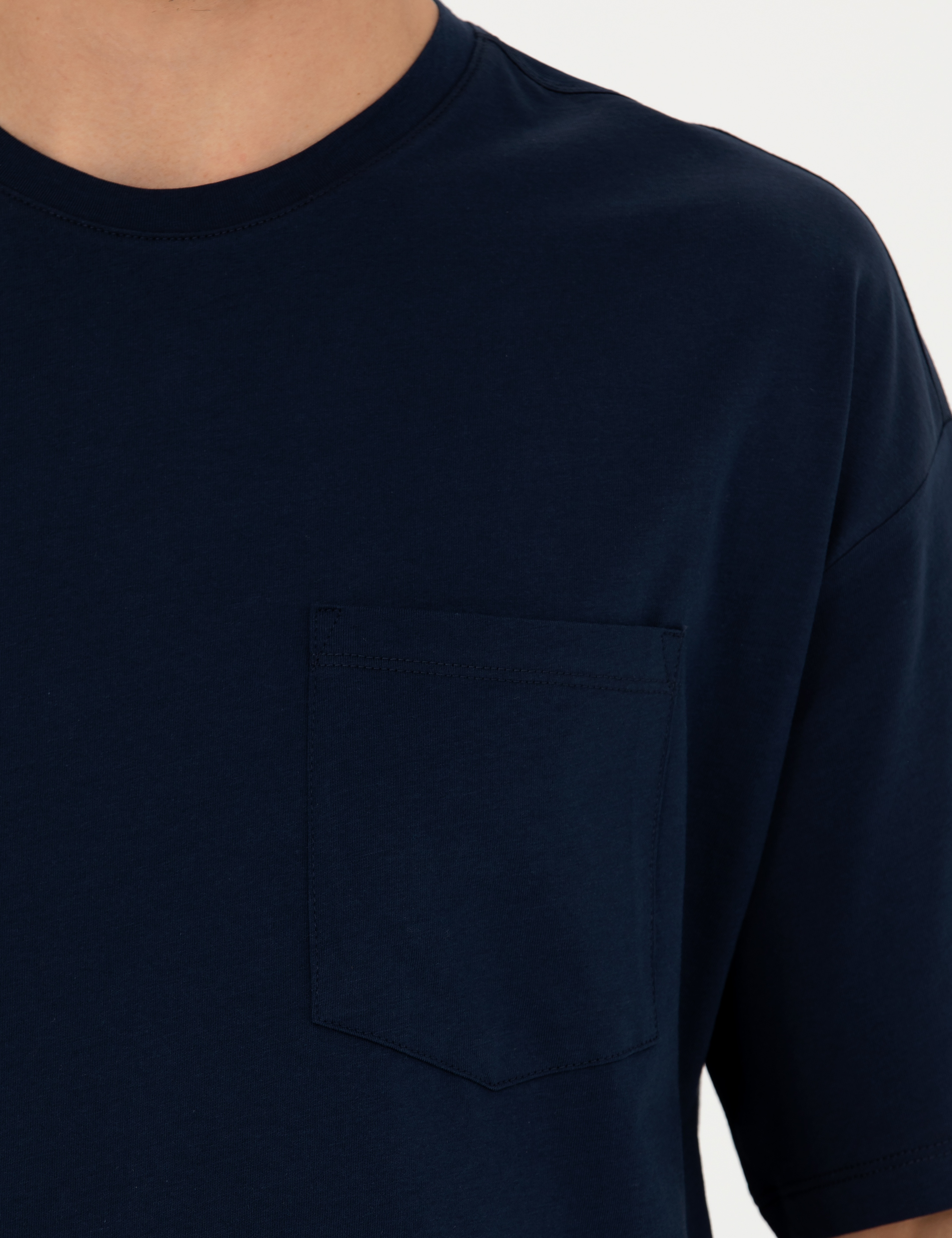 Lacivert Comfort Fit Tişört - Image 7