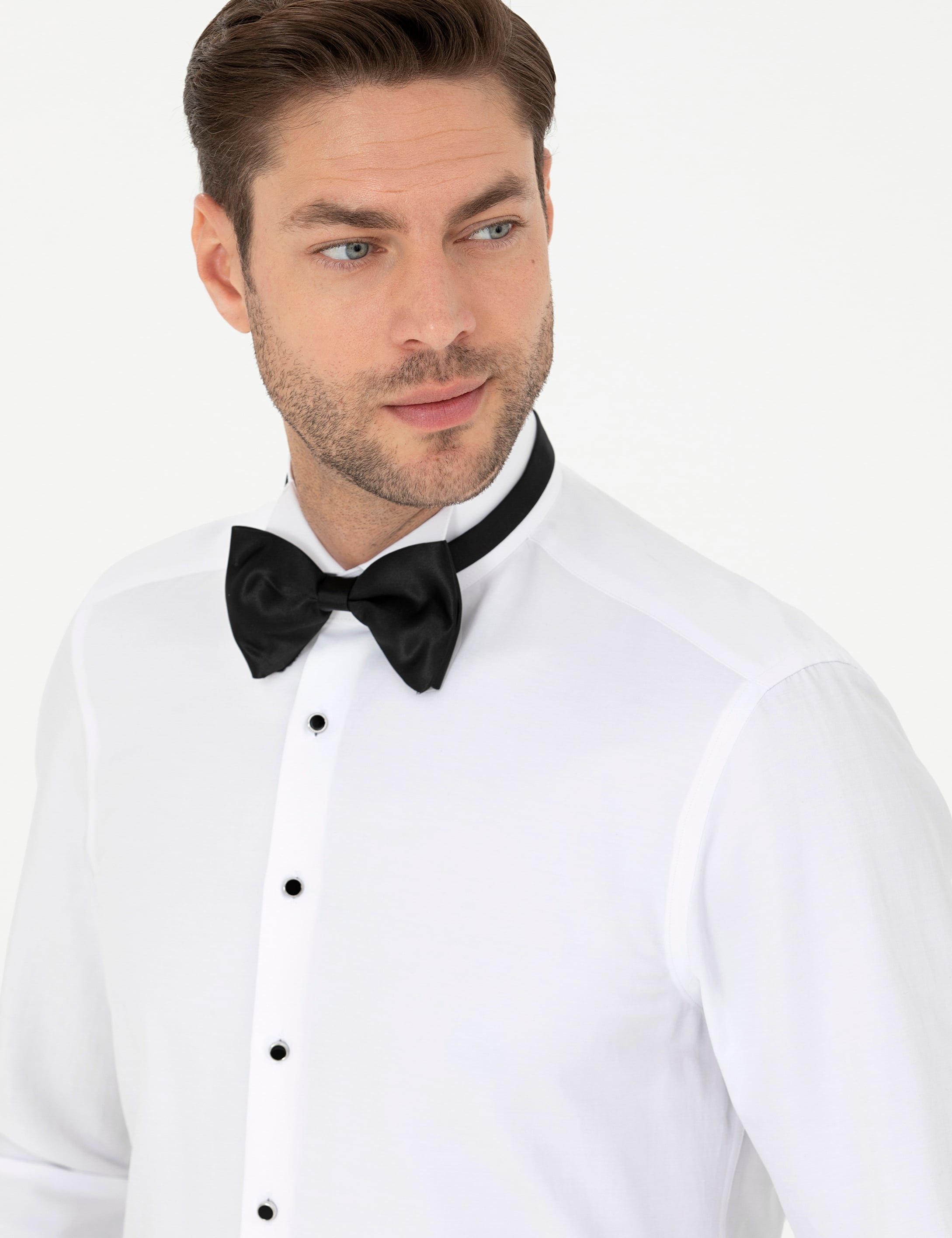 Pierre Cardin Beyaz Slim Fit Smokin Gömlek görsel 2