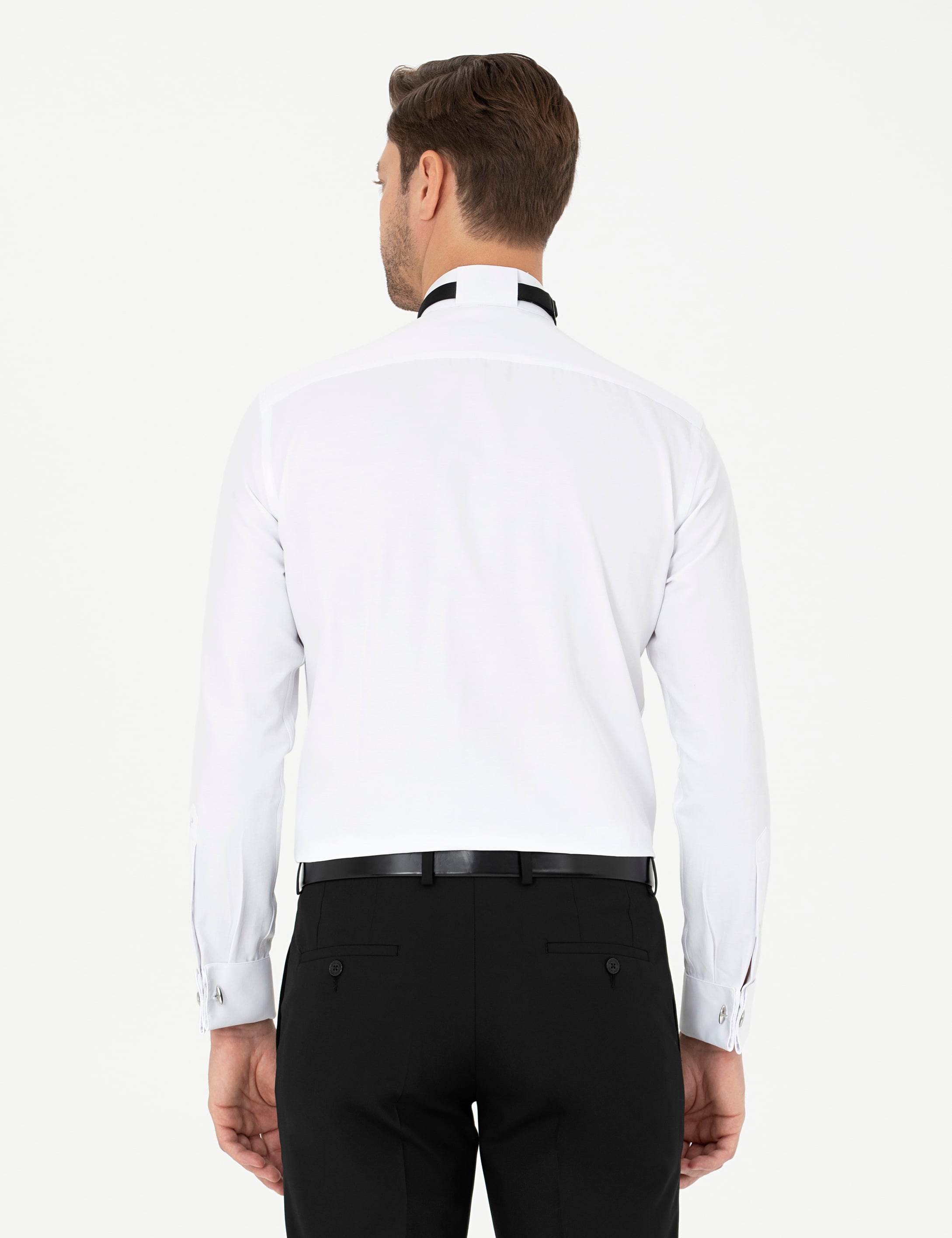 Pierre Cardin Beyaz Slim Fit Smokin Gömlek görsel 5