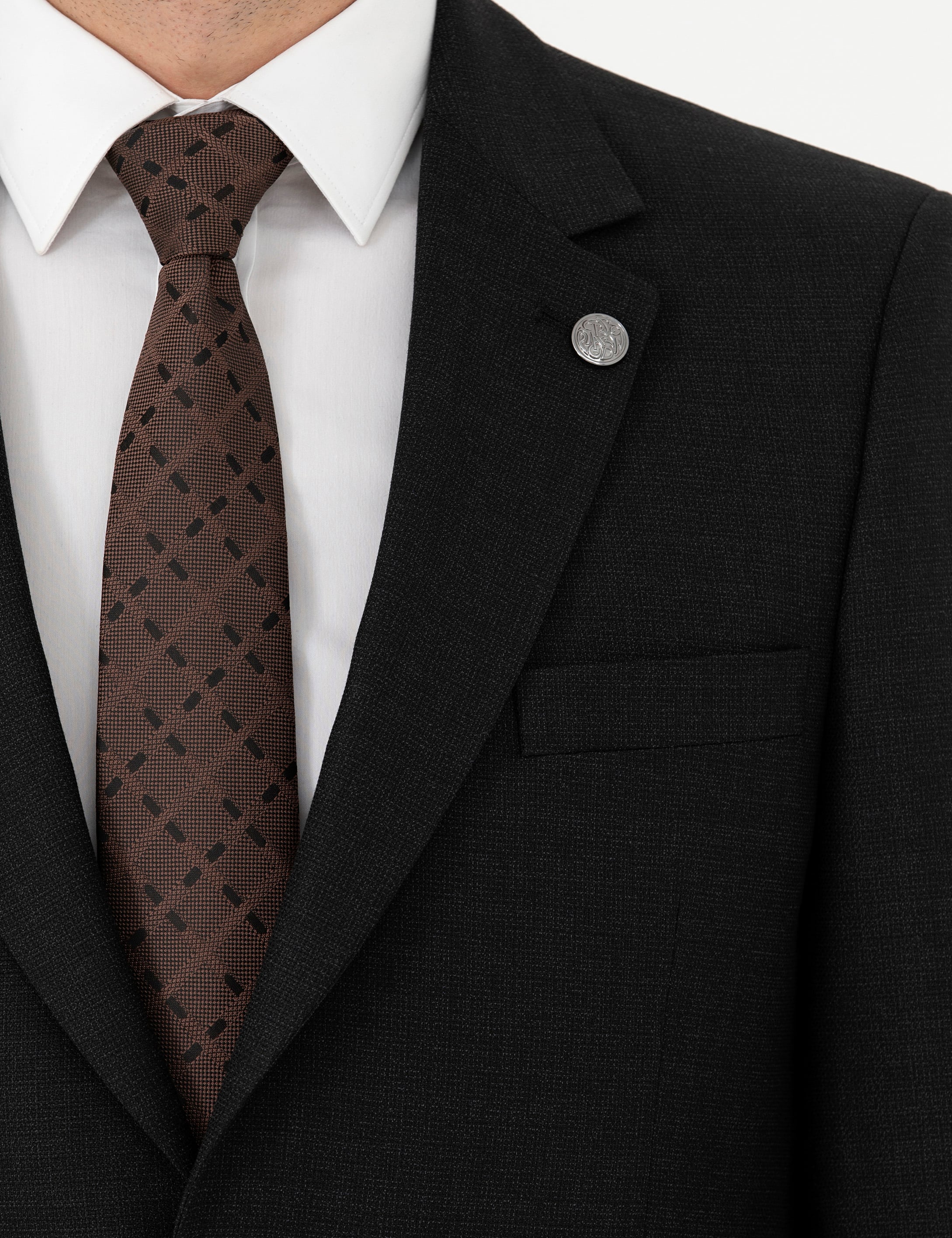 Pierre Cardin Siyah Slim Fit Çizgili Takım Elbise görsel 7
