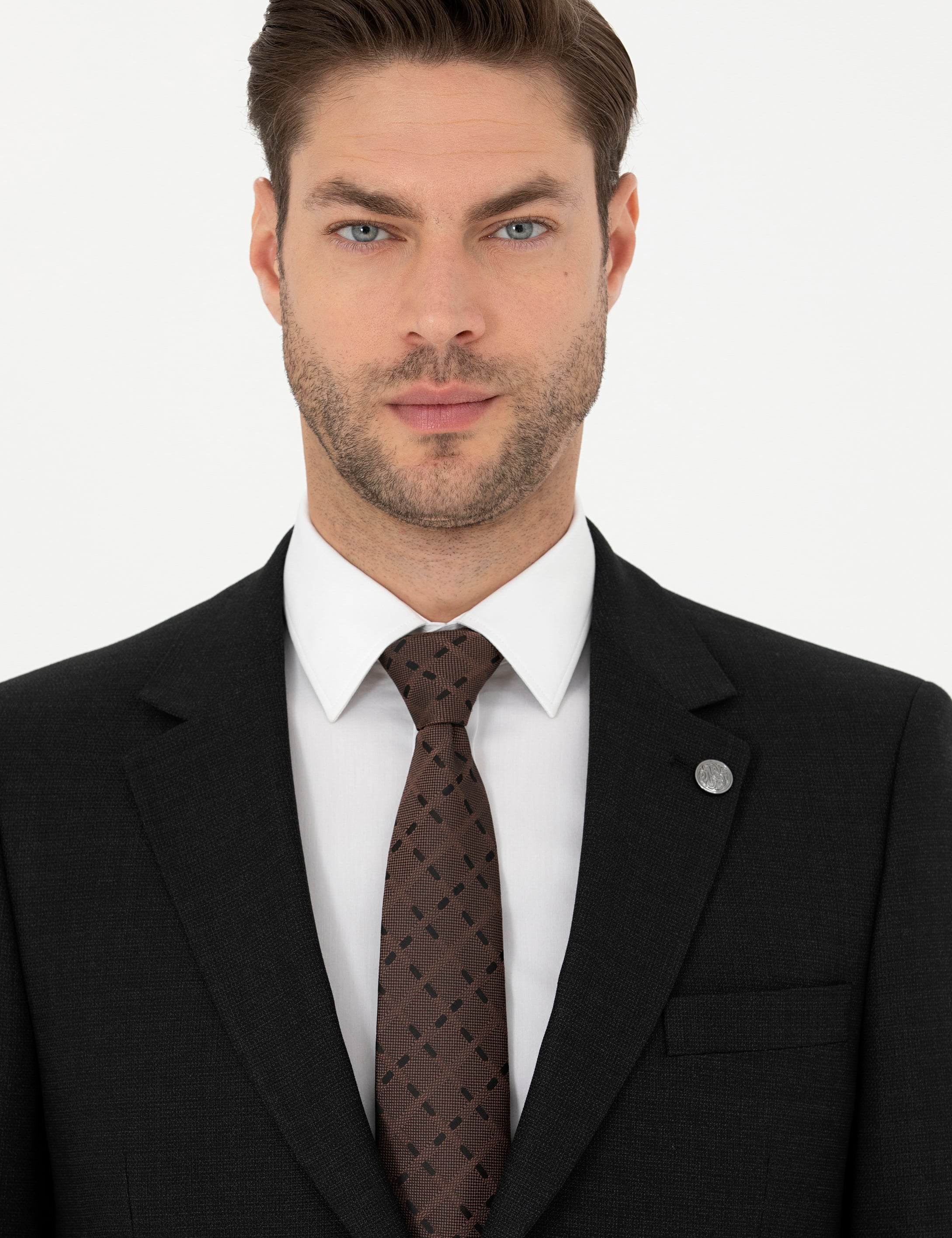Pierre Cardin Siyah Slim Fit Çizgili Takım Elbise görsel 2