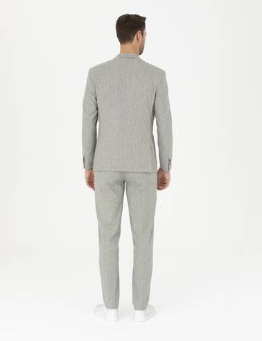 Açık Yeşil Ex. Slim Fit Keten Karışımlı Kumaş Pantolon