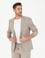 Açık Kahverengi Ex. Slim Fit Keten Karışımlı Ceket