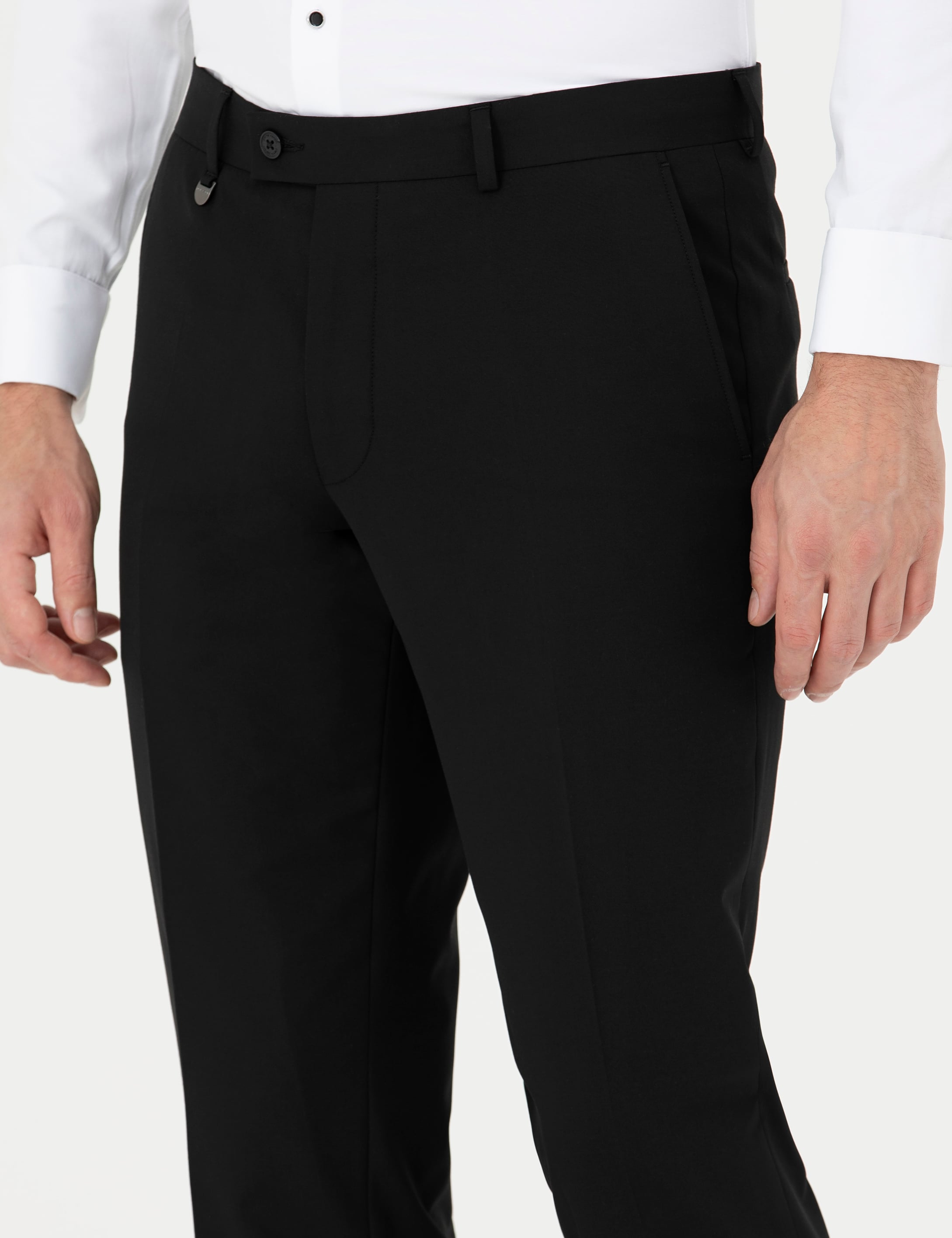 Siyah Slim Fit Kumaş Pantolon
