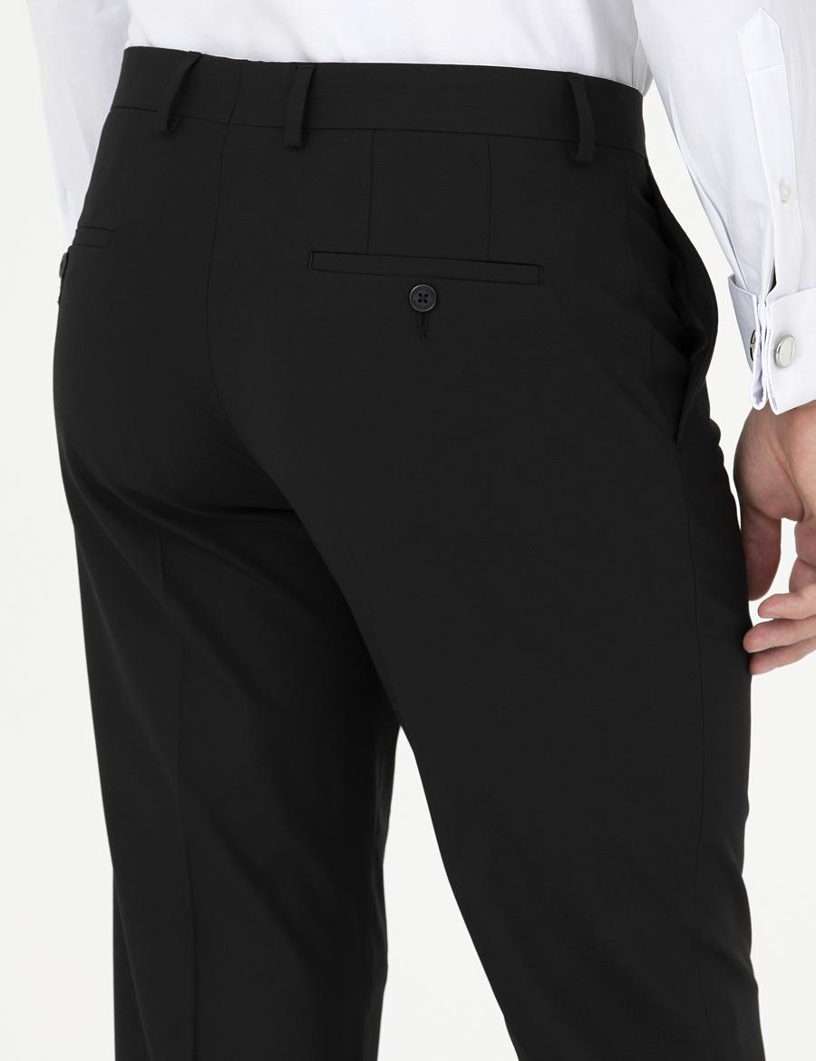 Siyah Slim Fit Kumaş Pantolon