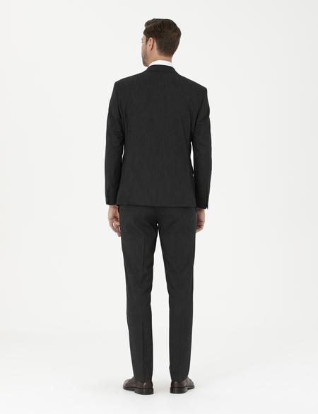 Antrasit Çizgi Detaylı Takım Elbise - 50277300005