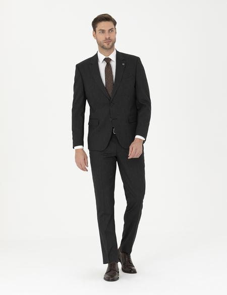 Antrasit Çizgi Detaylı Takım Elbise - 50277300005