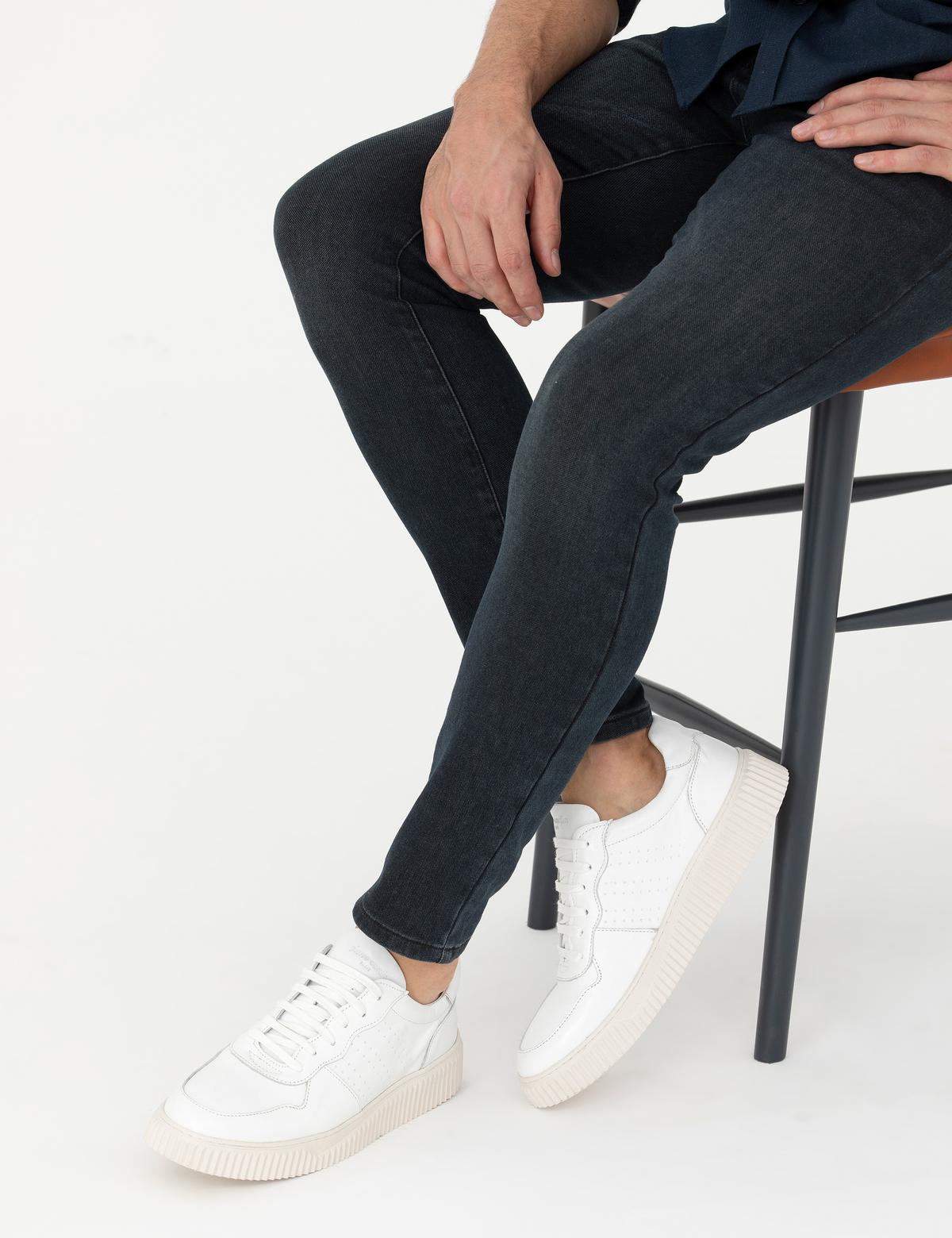 Beyaz %100 Deri Casual Ayakkabı - 50278123028