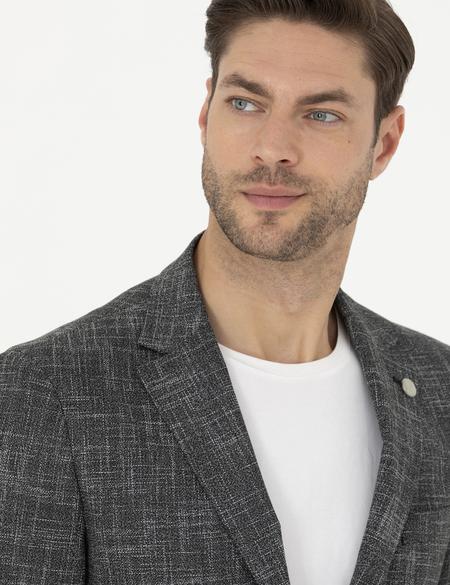 Siyah Slim Fit Ceket - 50288523017