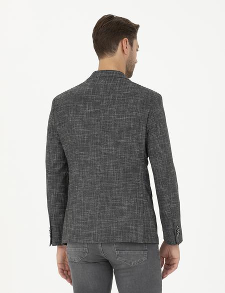 Siyah Slim Fit Ceket - 50288523017