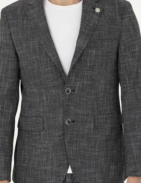 Siyah Slim Fit Ceket - 50288523017