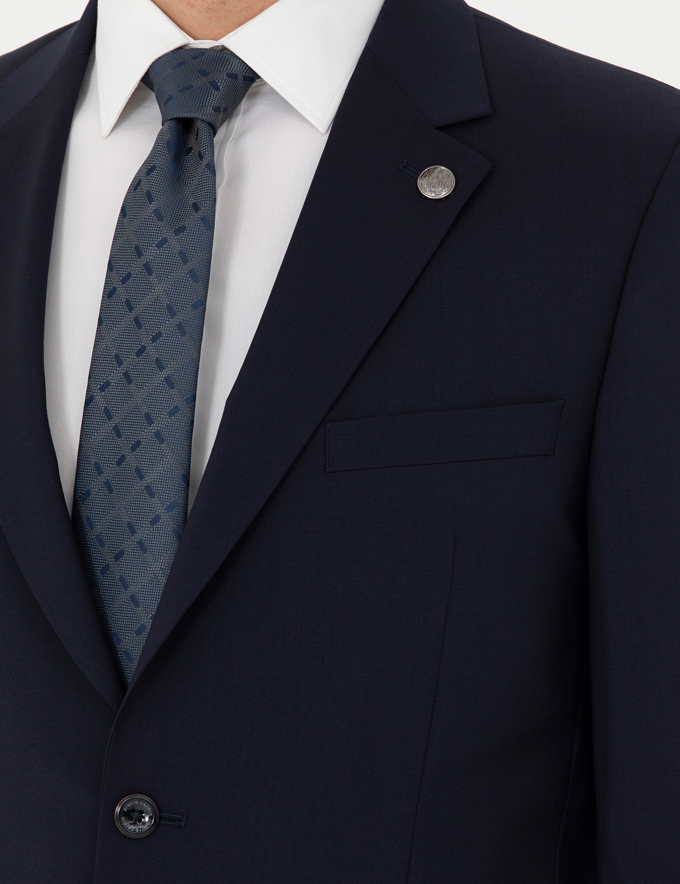 Lacivert Slim Fit Yün Takım Elbise - Image 7