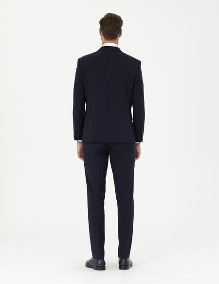 Lacivert Slim Fit Yün Takım Elbise - 50285253047