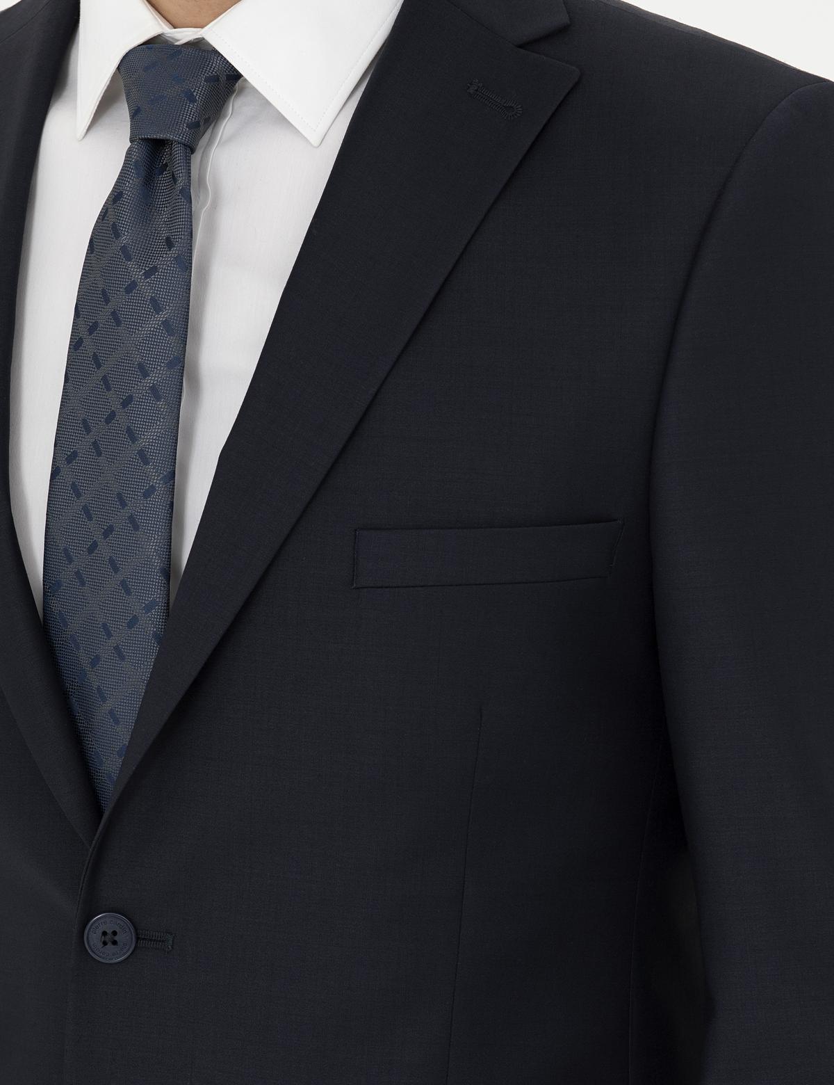 Lacivert Slim Fit Yün Karışımlı Takım Elbise - 50289262044