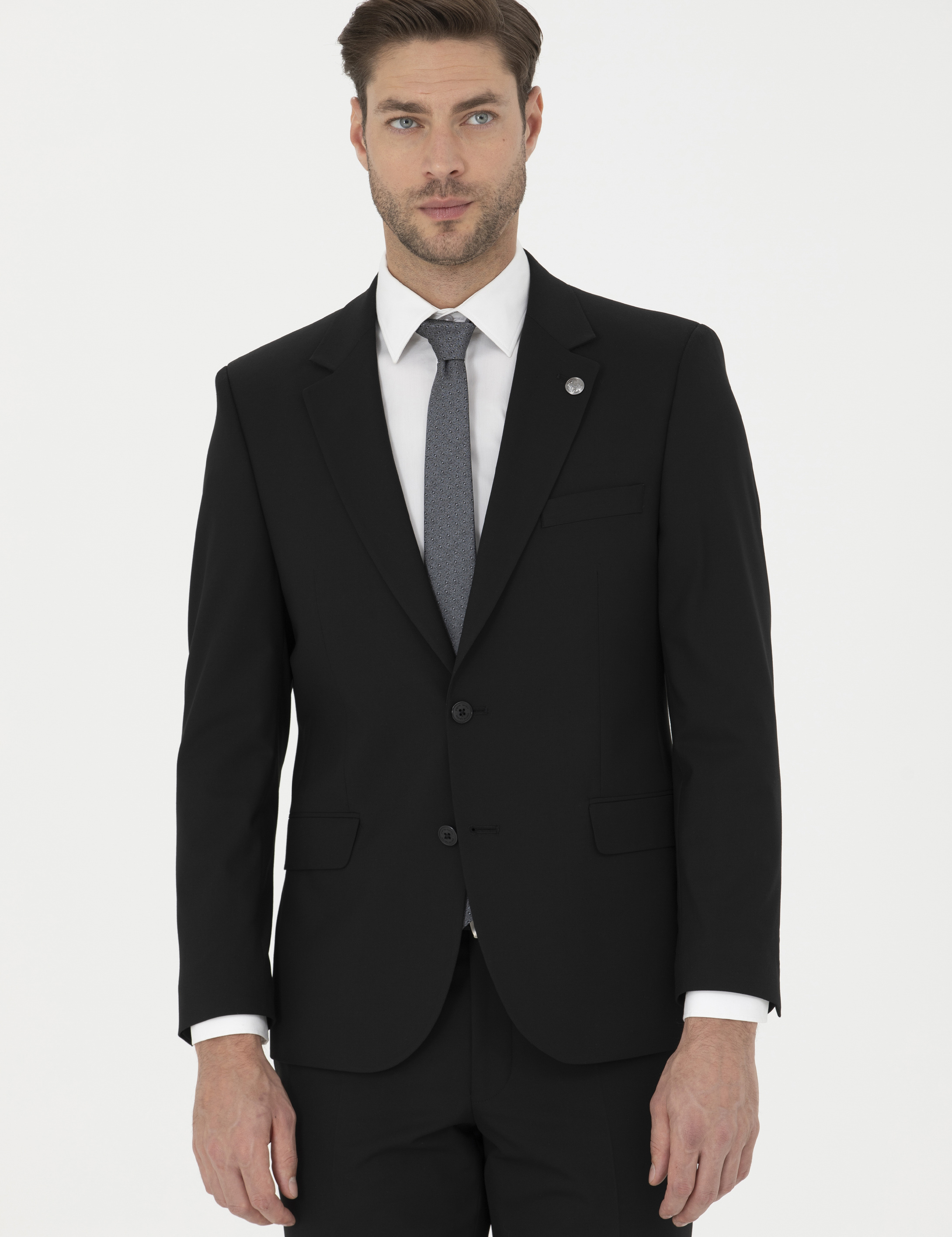 Siyah Slim Fit Takım Elbise - Image 2