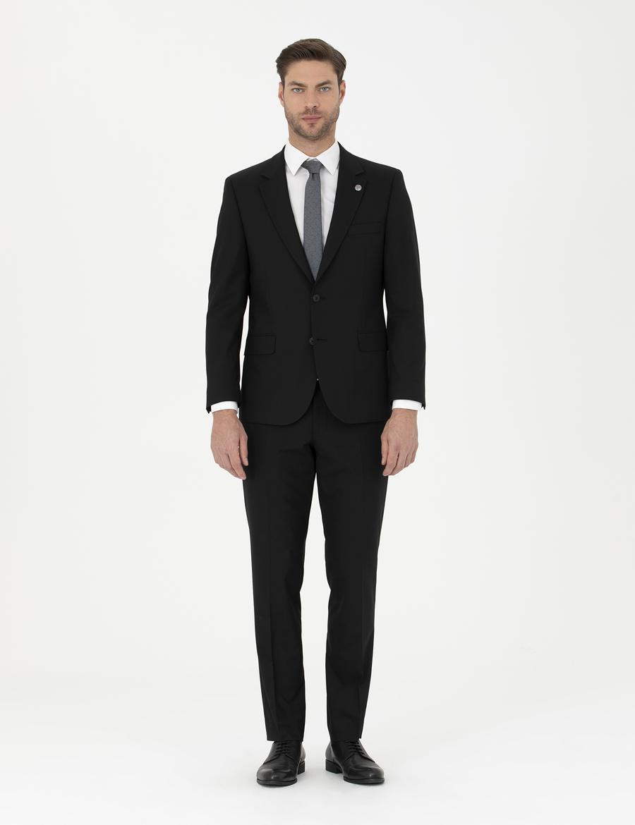 Siyah Slim Fit Takım Elbise