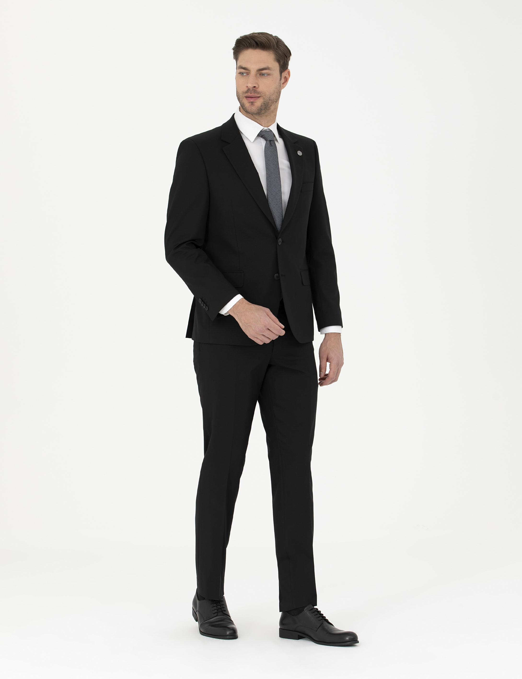 Siyah Slim Fit Takım Elbise - Image 4