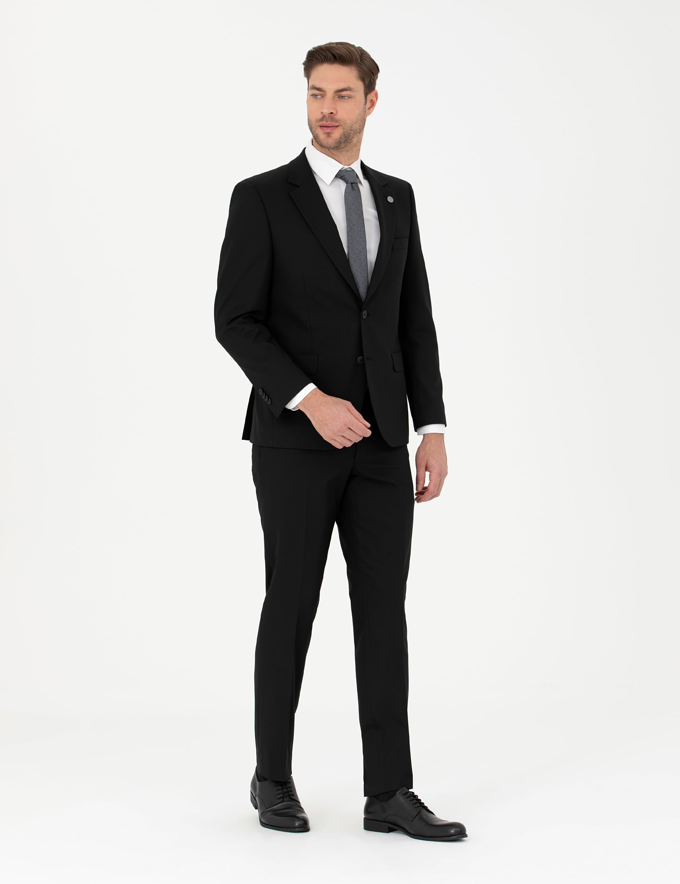 Siyah Slim Fit Takım Elbise