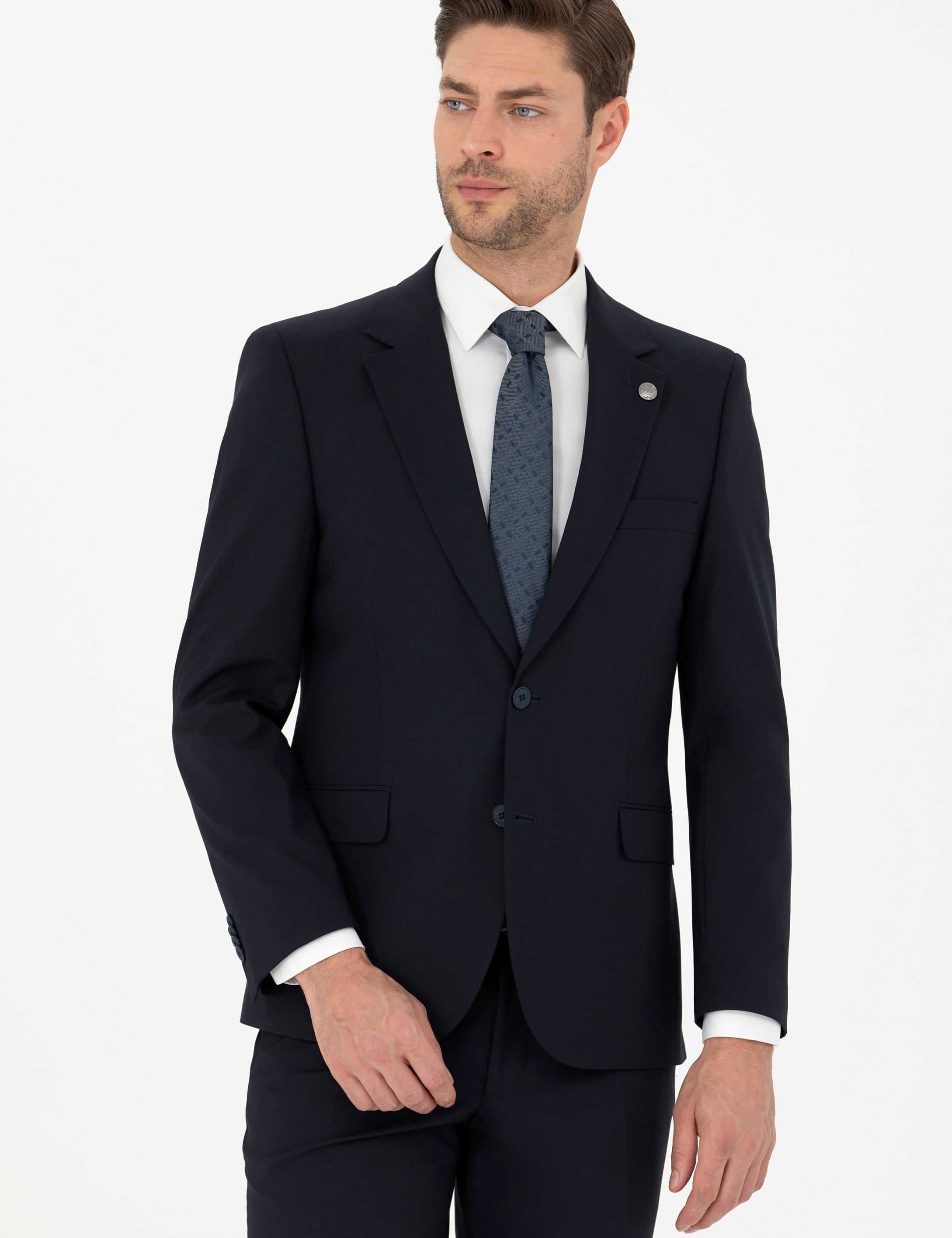 Lacivert Slim Fit Takım Elbise